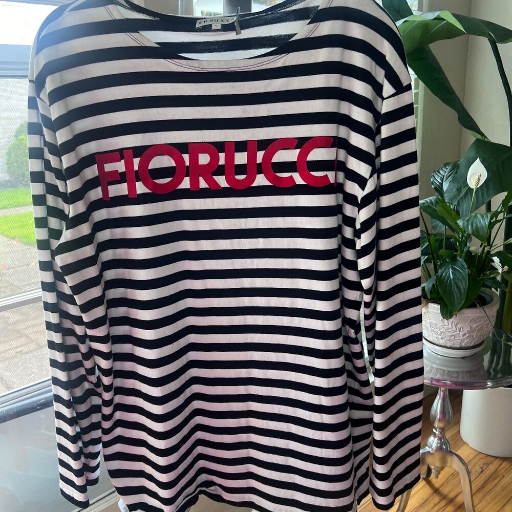 Fiorucci striped long sleeve logo tee